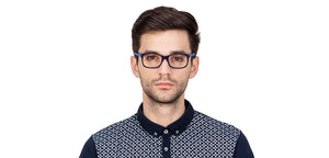 Blue Wayfarer Full Rim Unisex Eyeglasses by Vincent Chase VC-122065