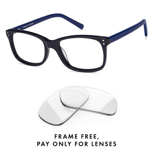 Blue Wayfarer Full Rim Unisex Eyeglasses by Vincent Chase VC-122065