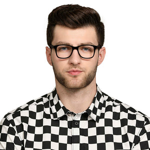Black Wayfarer Full Rim Unisex Eyeglasses by Vincent Chase Online-120327