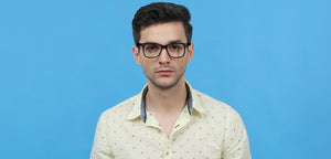 Black Wayfarer Full Rim Unisex Eyeglasses by Vincent Chase VC-122034