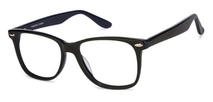 Black Wayfarer Full Rim Unisex Eyeglasses by Vincent Chase VC-122034
