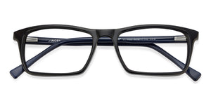 Black Rectangle Full Rim Unisex Eyeglasses by Vincent Chase Online-123381
