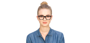 Black Wayfarer Full Rim Unisex Eyeglasses by Vincent Chase VC-120824