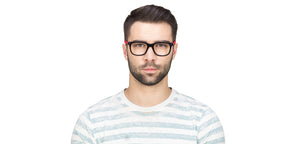 Black Wayfarer Full Rim Unisex Eyeglasses by Vincent Chase VC-120824