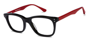 Black Wayfarer Full Rim Unisex Eyeglasses by Vincent Chase VC-120824