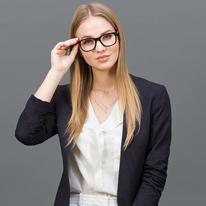 Black Wayfarer Full Rim Unisex Eyeglasses by Vincent Chase VC-120824