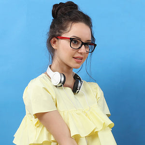 Black Wayfarer Full Rim Unisex Eyeglasses by Vincent Chase Online-122044