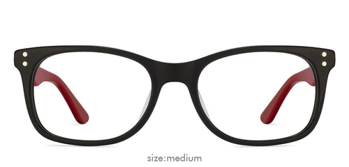 Black Wayfarer Full Rim Unisex Eyeglasses by Vincent Chase Online-122044