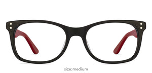Black Wayfarer Full Rim Unisex Eyeglasses by Vincent Chase Online-122044