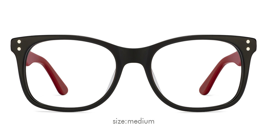 Black Wayfarer Full Rim Unisex Eyeglasses by Vincent Chase Online-122044