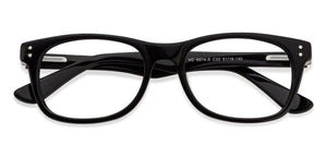 Black Wayfarer Full Rim Unisex Eyeglasses by Vincent Chase VC-122188