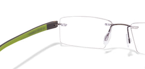 Grey Rectangle Rimless Unisex Eyeglasses by Lenskart Air Online-114677