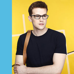 Black Rectangle Full Rim Unisex Eyeglasses by Vincent Chase Online-115270