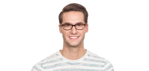 Brown Rectangle Full Rim Unisex Eyeglasses by Vincent Chase Online-115272