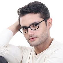 Load image into Gallery viewer, Black Rectangle Full Rim Unisex Eyeglasses by Vincent Chase VC-115273