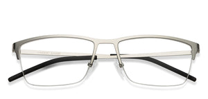 Silver Rectangle Half Rim Unisex Eyeglasses by Vincent Chase Online-120089