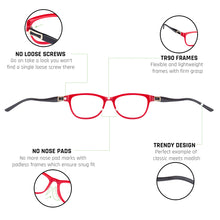 Load image into Gallery viewer, Red Cat Eye Full Rim Women Eyeglasses by Lenskart Air Online-122231