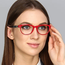 Load image into Gallery viewer, Red Cat Eye Full Rim Women Eyeglasses by Lenskart Air Online-122231