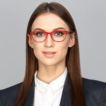 Load image into Gallery viewer, Red Cat Eye Full Rim Women Eyeglasses by Lenskart Air Online-122231