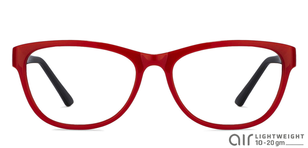 Red Cat Eye Full Rim Women Eyeglasses by Lenskart Air Online-122231