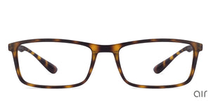 Brown Rectangle Full Rim Unisex Eyeglasses by Lenskart Air Online-115403