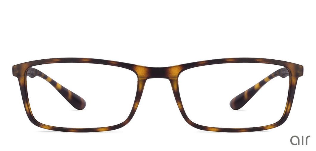 Brown Rectangle Full Rim Unisex Eyeglasses by Lenskart Air Online-115403