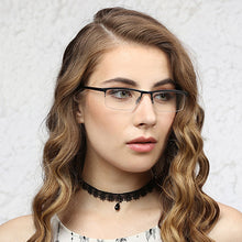 Load image into Gallery viewer, Blue Rectangle Half Rim Unisex Eyeglasses by Vincent Chase Online-116187