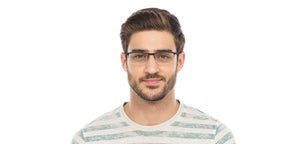 Blue Rectangle Half Rim Unisex Eyeglasses by Vincent Chase Online-116187