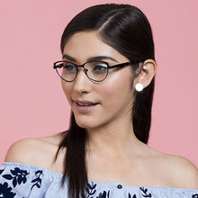 Load image into Gallery viewer, Black Cat Eye Full Rim Women Eyeglasses by Vincent Chase VC-116196