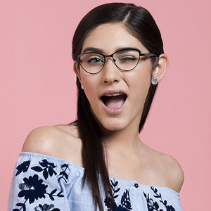 Black Cat Eye Full Rim Women Eyeglasses by Vincent Chase VC-116196