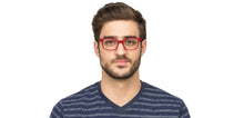 Load image into Gallery viewer, Red Rectangle Full Rim Unisex Eyeglasses by Vincent Chase Online-120360