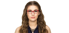 Load image into Gallery viewer, Red Rectangle Full Rim Unisex Eyeglasses by Vincent Chase Online-120360