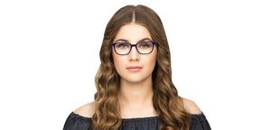 Blue Rectangle Full Rim Unisex Eyeglasses by Vincent Chase Online-120363