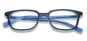 Blue Rectangle Full Rim Unisex Eyeglasses by Vincent Chase Online-120363
