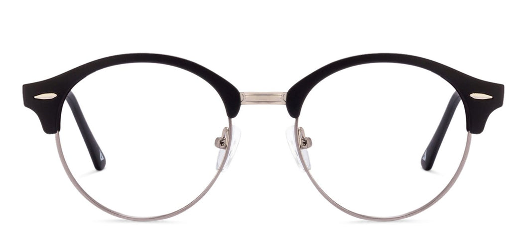 Black Clubmaster Full Rim Unisex Eyeglasses by Vincent Chase Online-116457