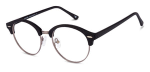 Black Clubmaster Full Rim Unisex Eyeglasses by Vincent Chase Online-116457