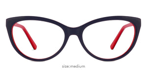 Blue Cat Eye Full Rim Women Eyeglasses by Vincent Chase Online-121715