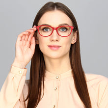 Load image into Gallery viewer, Red Cat Eye Full Rim Women Eyeglasses by Vincent Chase Online-121701