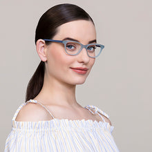 Load image into Gallery viewer, Blue Cat Eye Full Rim Women Eyeglasses by Vincent Chase Online-121707