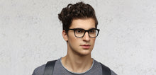 Load image into Gallery viewer, Black Wayfarer Full Rim Unisex Eyeglasses by Vincent Chase Online-116417