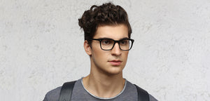 Black Wayfarer Full Rim Unisex Eyeglasses by Vincent Chase Online-116417