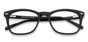 Black Wayfarer Full Rim Unisex Eyeglasses by Vincent Chase Online-116417