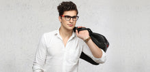 Load image into Gallery viewer, Black Square Full Rim Unisex Eyeglasses by Vincent Chase Online-116425