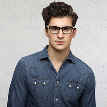 Load image into Gallery viewer, Black Rectangle Full Rim Unisex Eyeglasses by Vincent Chase Online-116437