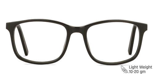 Black Rectangle Full Rim Unisex Eyeglasses by Vincent Chase Online-141701