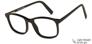 Black Rectangle Full Rim Unisex Eyeglasses by Vincent Chase Online-141701