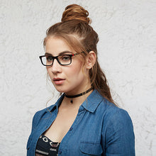Load image into Gallery viewer, Black Rectangle Full Rim Unisex Eyeglasses by Vincent Chase Online-116441