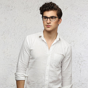 Grey Rectangle Full Rim Unisex Eyeglasses by Vincent Chase Online-116447