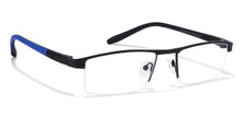 Load image into Gallery viewer, Black Rectangle Half Rim Unisex Eyeglasses by Lenskart Air Online-116763