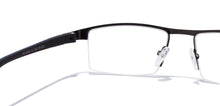 Load image into Gallery viewer, Black Rectangle Half Rim Unisex Eyeglasses by Lenskart Air Online-116763